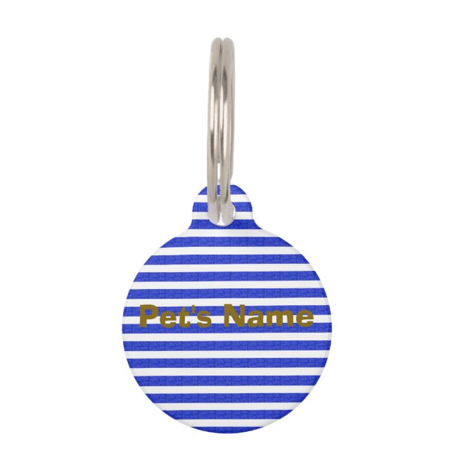 Médaillon Pour Animaux Bleu Chic (Devant)