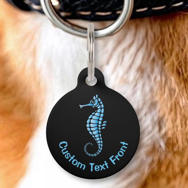 Médaillon Pour Animaux Bleu hippocampe (Créateur téléchargé)