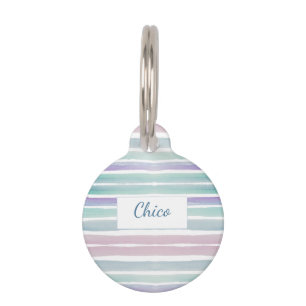 Médaillon Pour Animaux Bleu rose Motif