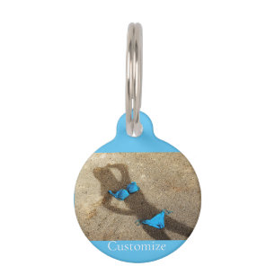 Médaillon Pour Animaux Blue Bikini Beach Sand Thunder_Cove