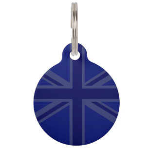 Médaillon Pour Animaux Blues for a Union Jack British Flag To Customize