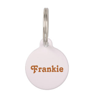 Médaillon Pour Animaux Blush et Burning Orange Retro