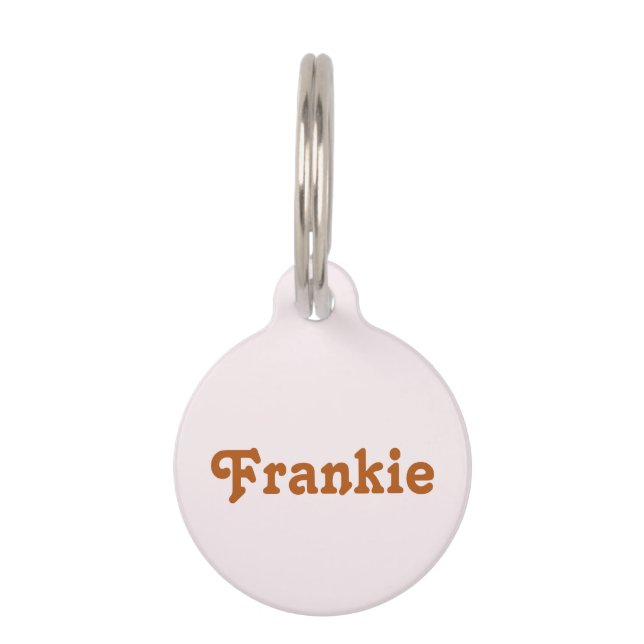 Médaillon Pour Animaux Blush et Burning Orange Retro (Devant)
