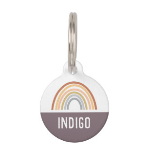 Médaillon Pour Animaux Boho arc-en-ciel