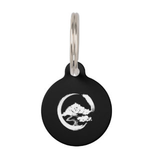 Médaillon Pour Animaux bonsai tree calligraphy circle jardin japonais