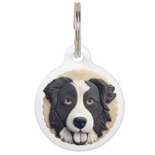 Médaillon Pour Animaux Bordure Collie Chien 3D inspiré