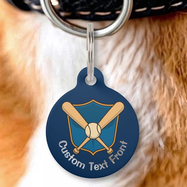Médaillon Pour Animaux Bouclier de baseball (Créateur téléchargé)