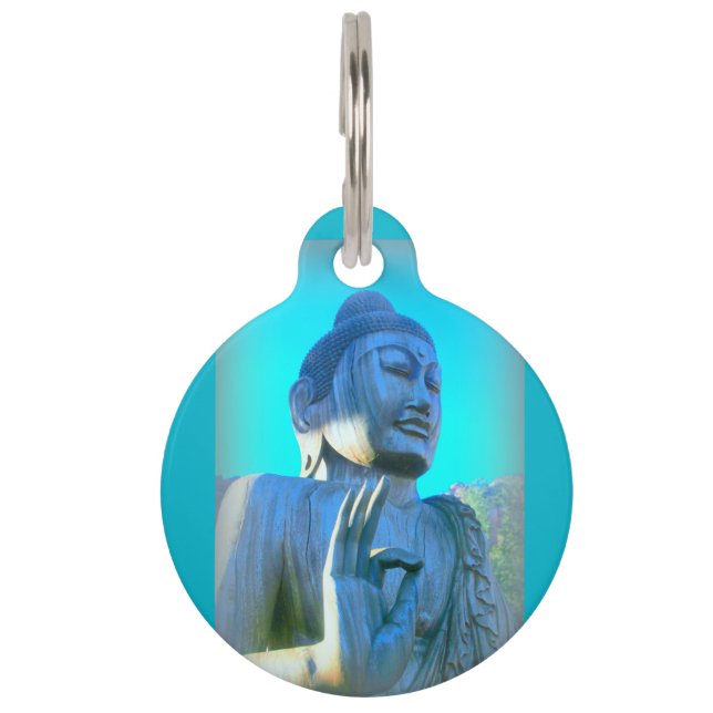 Médaillon Pour Animaux Bouddha bleu (Devant)