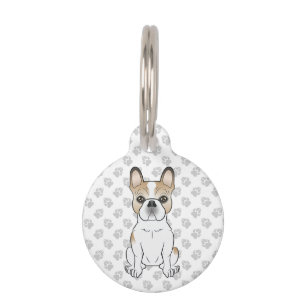 Médaillon Pour Animaux Bouledogue français fauve pied / Frenchie et infor