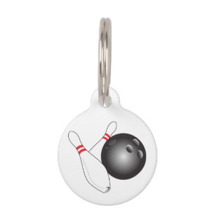 Médaillon Pour Animaux Bowling Ball and Pins