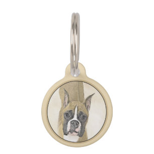 Médaillon Pour Animaux Boxer Peinture - Cute Original Chien Art