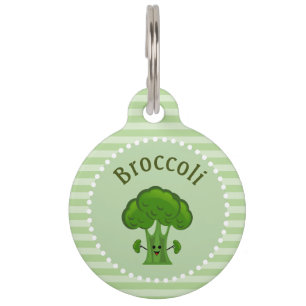 Médaillon Pour Animaux Brocoli Personnalisé Joyeux