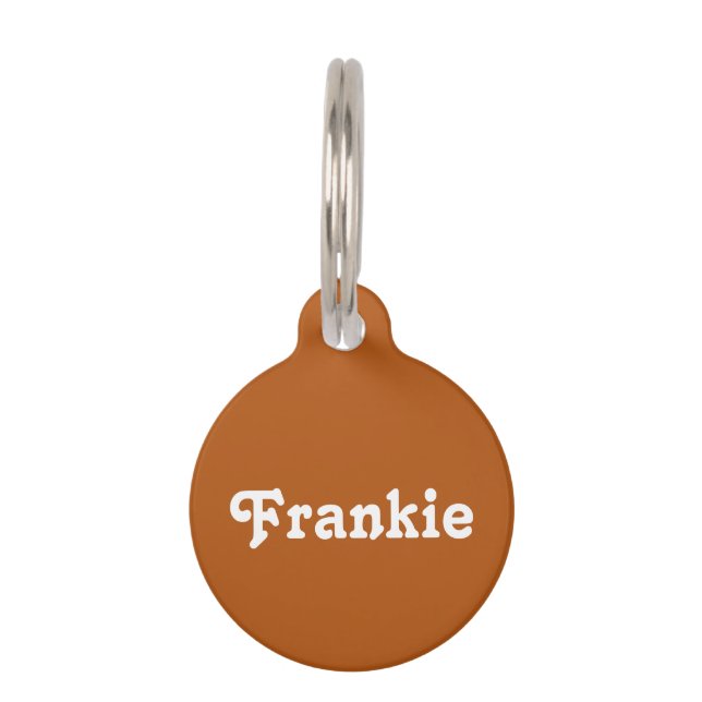 Médaillon Pour Animaux Burnt Orange Retro (Devant)