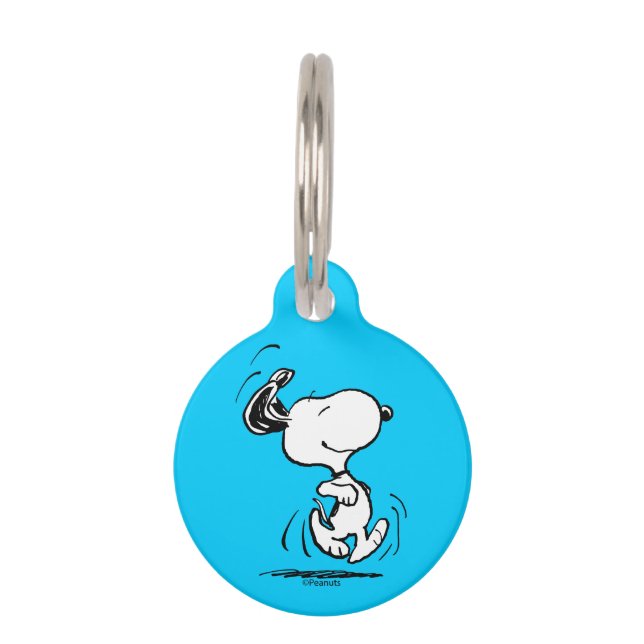 Médaillon Pour Animaux cacahuètes | Snoopy Happy Dance (Devant)