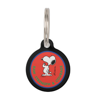 Médaillon Pour Animaux cacahuètes Snoopy Raw Force & Courage Badge