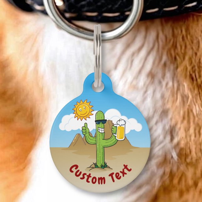 Médaillon Pour Animaux Cactus avec bière (Créateur téléchargé)