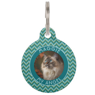 Médaillon Pour Animaux Cadeau audacieux pour amateur d'animaux Chevron à
