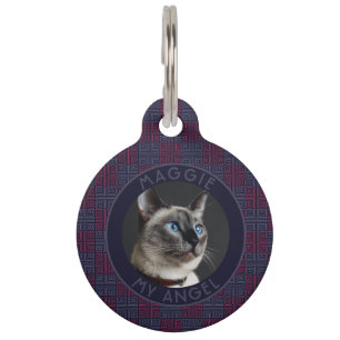 Médaillon Pour Animaux Cadeau chat personnalisé impression tribale