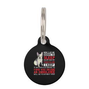Médaillon Pour Animaux Cadeau Chien Je dors sur mon lit mon bouledogue