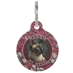 Médaillon Pour Animaux Cadeau Classique pour Amoureux de Chiens Motif Lys