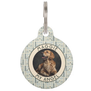 Médaillon Pour Animaux Cadeau de compagnie personnalisé élégant tribal po