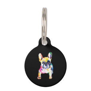 Médaillon Pour Animaux Cadeau de dessin aquarelle original de Bouledogue