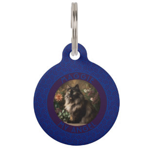 Médaillon Pour Animaux Cadeau de propriétaire de chat mignon motif hexago