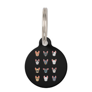 Médaillon Pour Animaux Cadeau Frenchie Tête Émotionnelle Bouledogue Fra