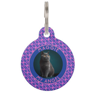 Médaillon Pour Animaux Cadeau Personnalisé Amateur De Chat Ethnique Gras