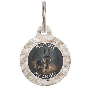 Médaillon Pour Animaux Cadeau personnalisé pour chien motif Ranunculus