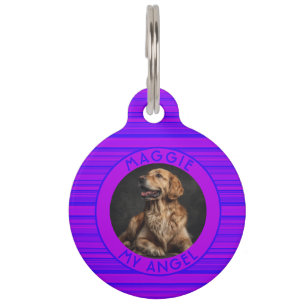Médaillon Pour Animaux Cadeau personnalisé pour papa avec des rayures en