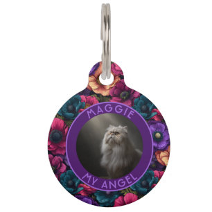 Médaillon Pour Animaux Cadeau personnalisé pour papa fourrure Anémones Fl