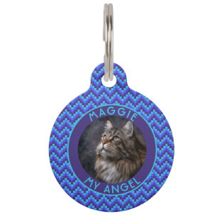 Médaillon Pour Animaux Cadeau pour amoureux de chats magnifiques Chevron