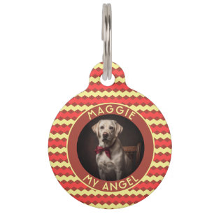 Médaillon Pour Animaux Cadeau tendance pour papa de chat Chevron Checkers