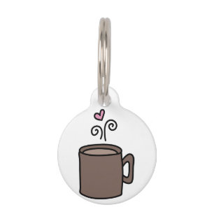 Médaillon Pour Animaux Café de coeur