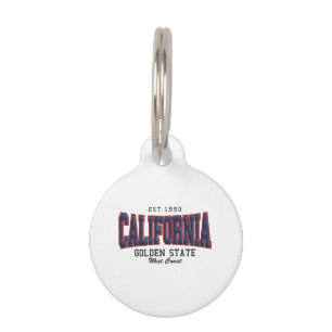 Médaillon Pour Animaux Californie 3D