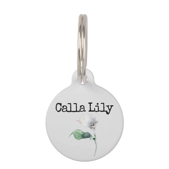 Médaillon Pour Animaux Calla d'Éthiopie (Devant)
