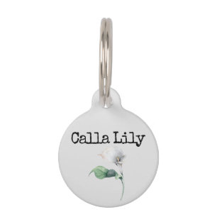 Médaillon Pour Animaux Calla Lily