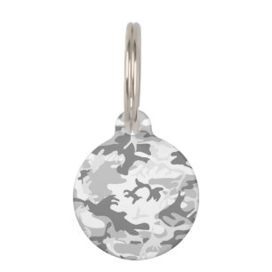 Médaillon Pour Animaux Camouflage gris neige d'hiver, Militaire, Armée