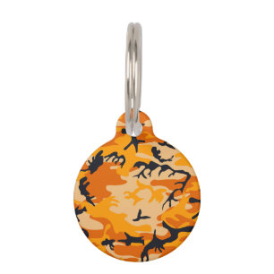 Médaillon Pour Animaux Camouflage orange, Militaire, Armée