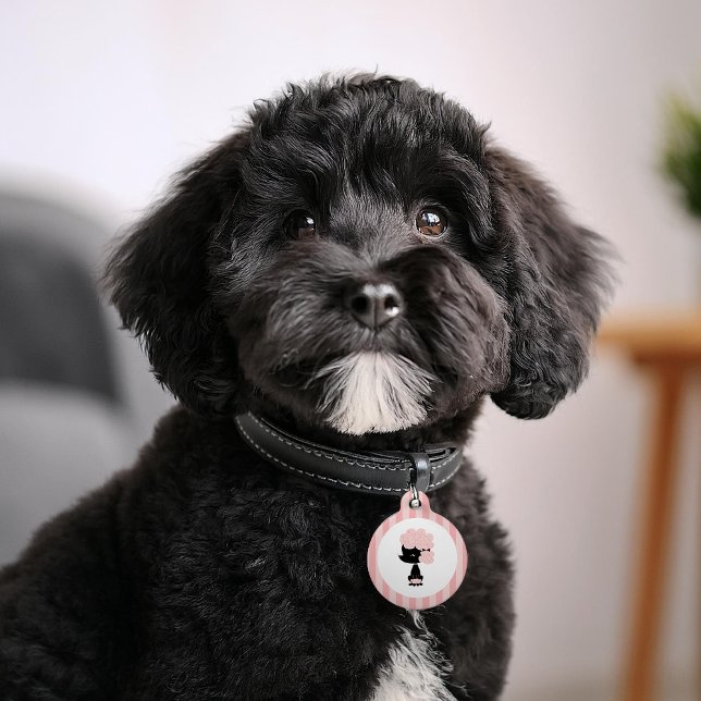 Médaillon Pour Animaux Caniche rose (Créateur téléchargé)