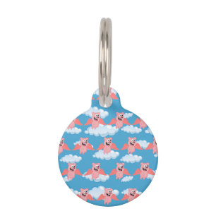 Médaillon Pour Animaux Caricature amusante pour un animal volant de l'ail