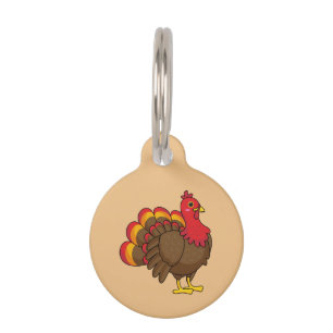 Médaillon Pour Animaux Caricature mignonne Turquie Personnaliser