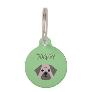 Médaillon Pour Animaux Carlin chien mignon