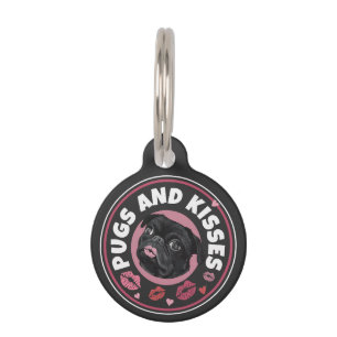 Médaillon Pour Animaux Carlins Et Baisers Cute tourte Amateurs de Car