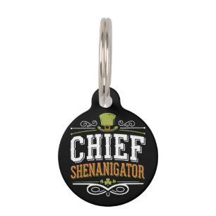 Médaillon Pour Animaux Casquette de lutin chanceux du chef rétro Shenanig