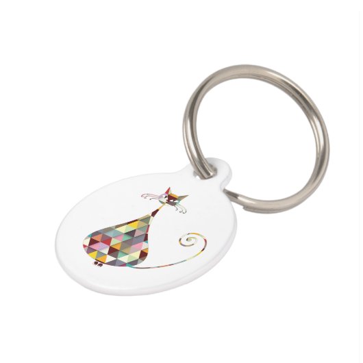 MÉDAILLON POUR ANIMAUX CAT COLORÉ (Côté )