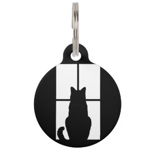 Médaillon Pour Animaux Cat noir Cliquez pour Customiser la fenêtre de cou