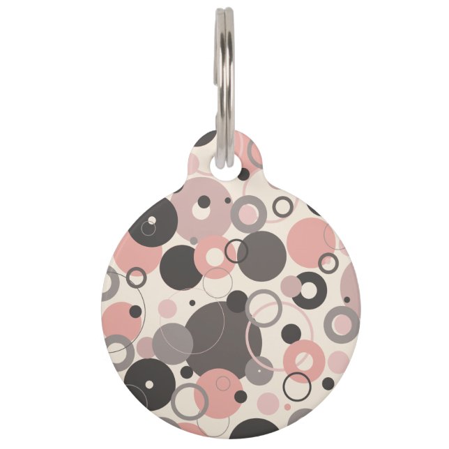 Médaillon Pour Animaux cercles vintage (Devant)
