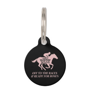 Médaillon Pour Animaux C'est parti pour les courses & Prêt pour les roses